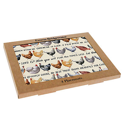 Emma Bridgewater Chicken Placemats, Set of 4 Emma Bridgewater Chicken Placemats, Set of 4